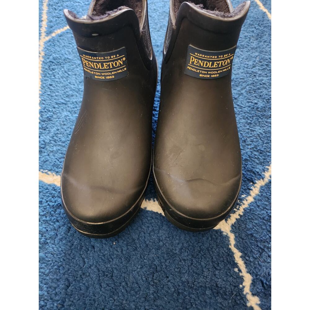 Pendleton Faux Fur Sherpa Lined Chelsea Ankle Rain Boots-6